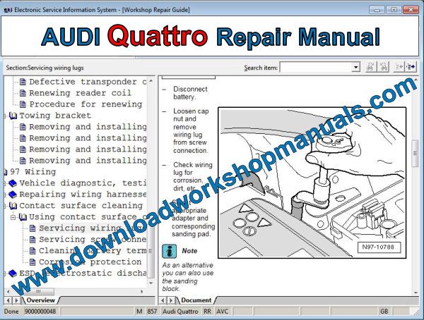 AUDI Quattro Repair Manual